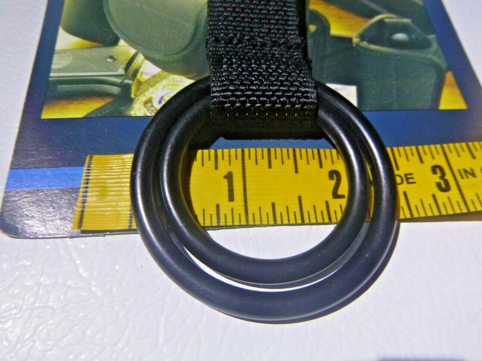NEW Galls NP190 Black Molded Nylon Double Ring Flashlight Holder 1.5″ & 2″