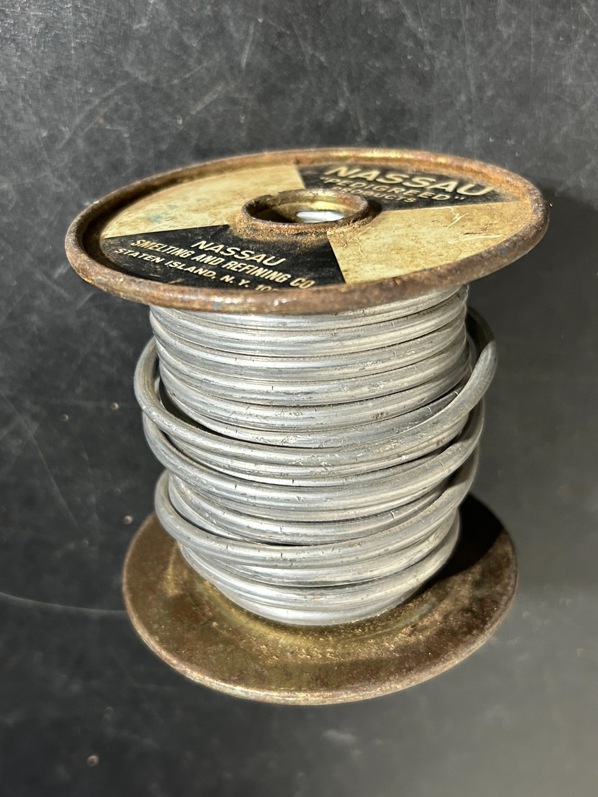 NASSAU B STEARINE CORE SOLDER 2.5 LB ROLL VINTAGE MADE IN USA