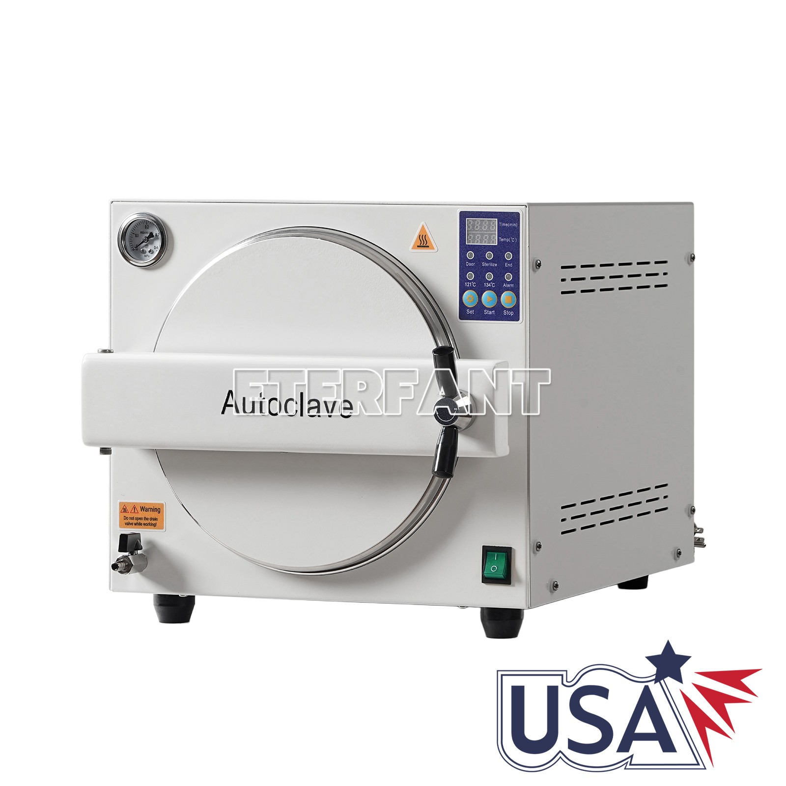 ETERFANT 18L ClassN Dental Medical Autoclave High Temperature Steam Sterilizer