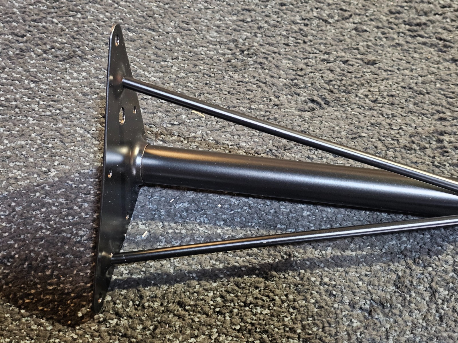 (QTY 4) Tapered Metal Table Leg 20″ 847 254 016 711 Black / Chrome Adjustable