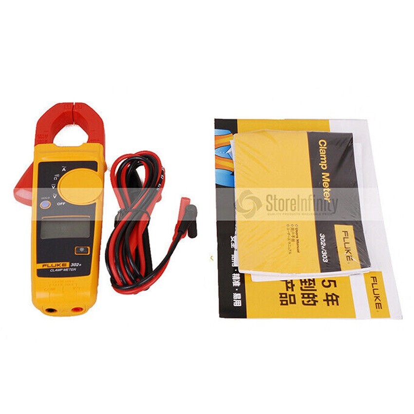 Fluke 302+ Digital Clamp Meter AC Current 400A AC/DC Voltage Resistance 4000Ω