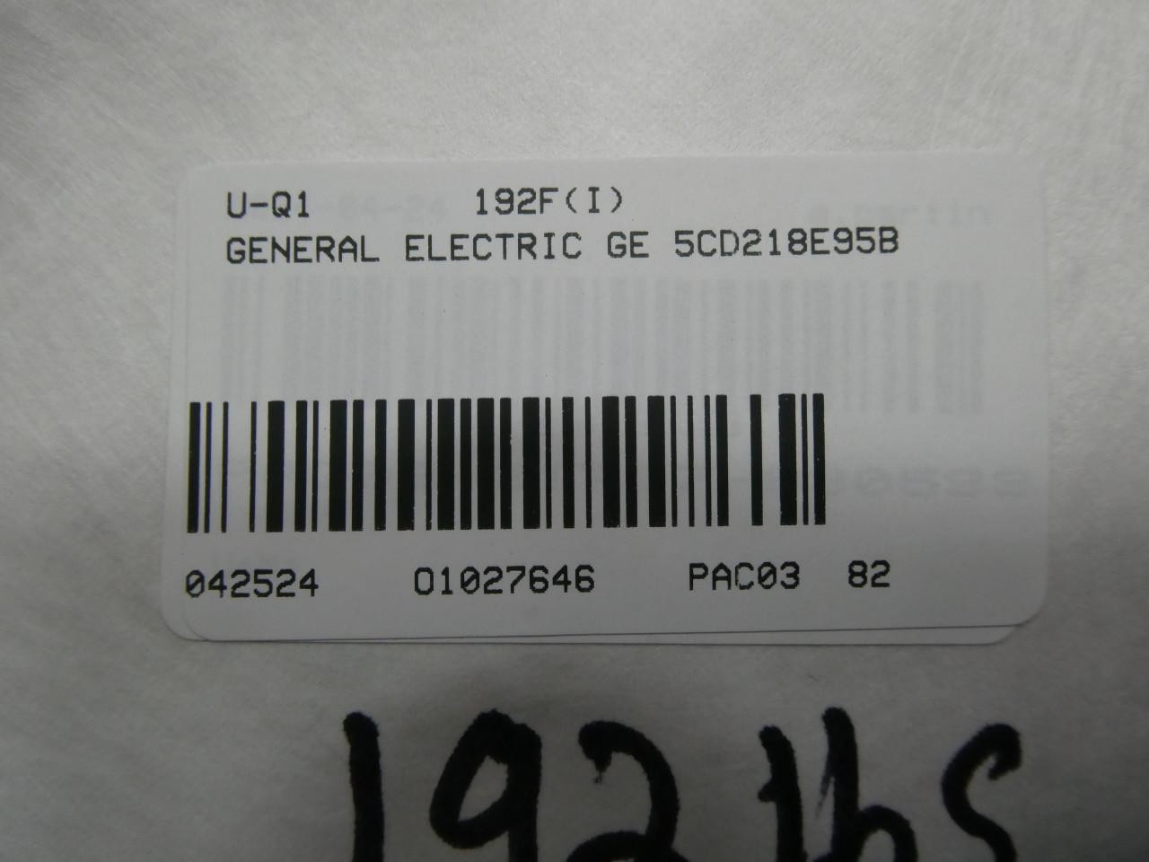 General Electric Ge 5CD218E95B Kinamatic Dc Motor 3hp 1150rpm 240v-dc