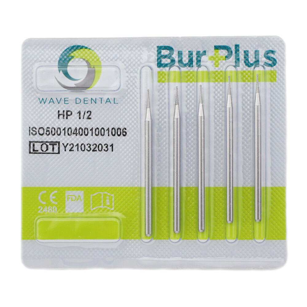 WAVE Dental Carbide Burs Straight Handpiece Bur Round HP #1/4 4 6 8 10 44.5mm