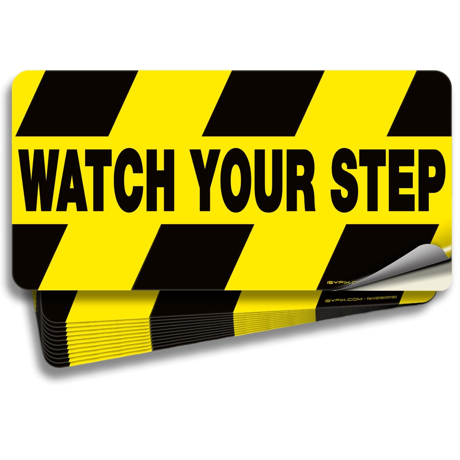Watch Your Step Floor Decals Stickers 12 Pack 10×5 Inch Premium SelfAdhesiv…