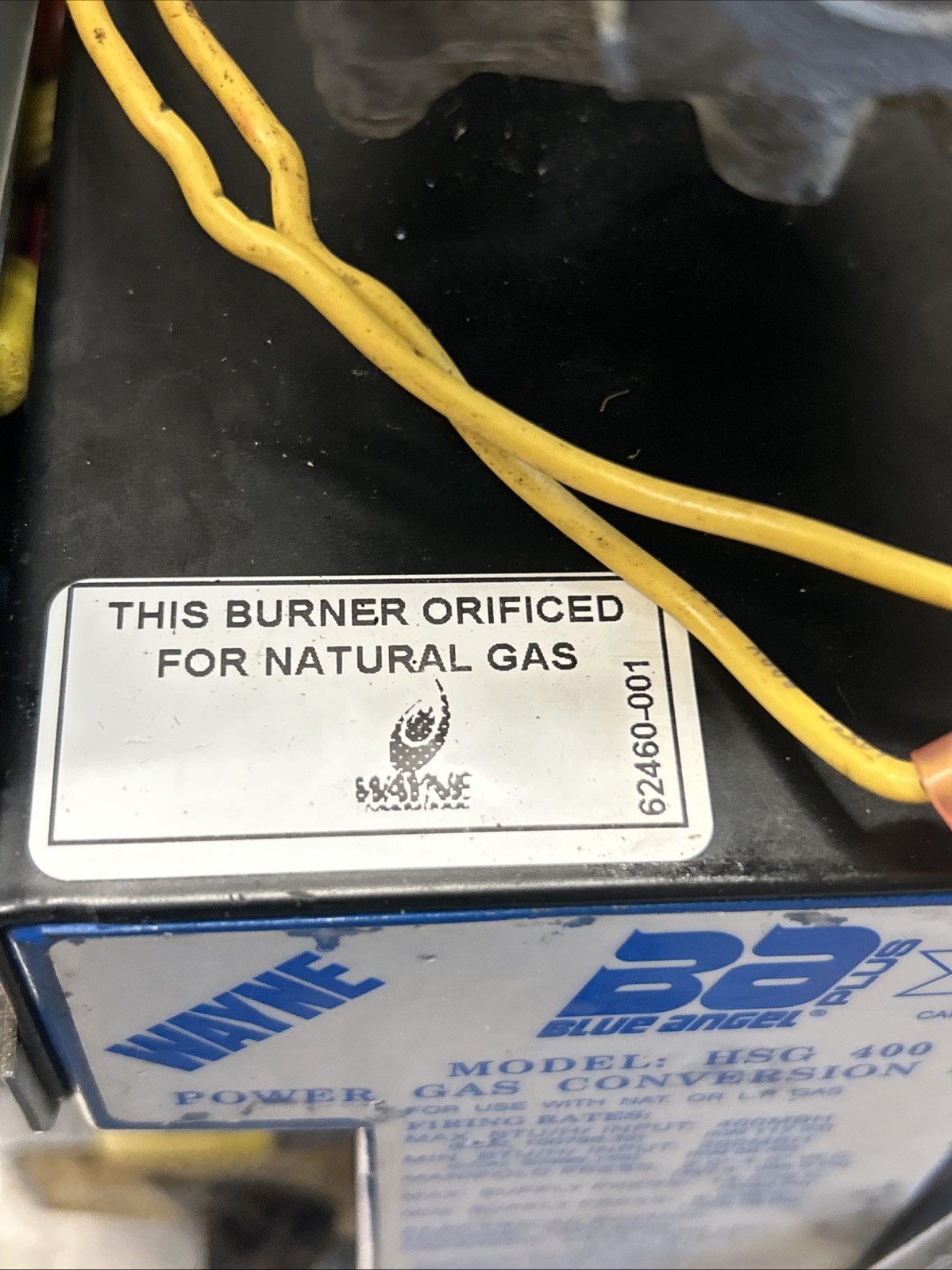 HSG 400 WAYNE power gas conversion burner CLEAN PRE-OWNED OEM
