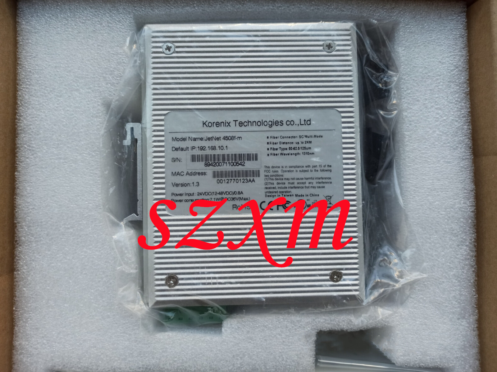Brand new JETNET 4508F-M korenix Switch Expedited Express DHL