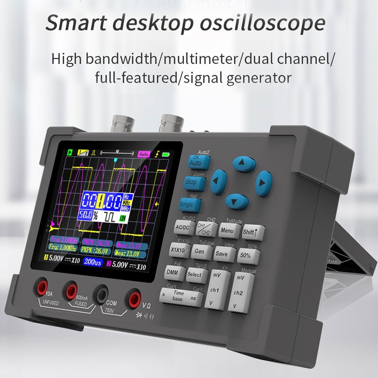 NEW Digital Oscilloscope 3 In 1 Multimeter Signal Generator 120M 250MSa/s 3.2in