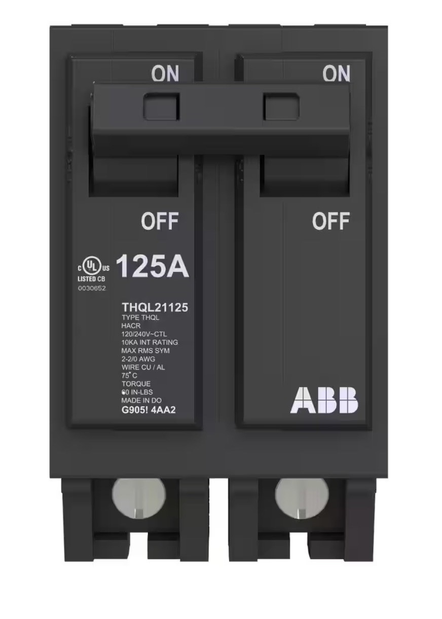 ABB 125 Amp 1 in. Double-Pole Circuit Breaker (THQL21125PA)