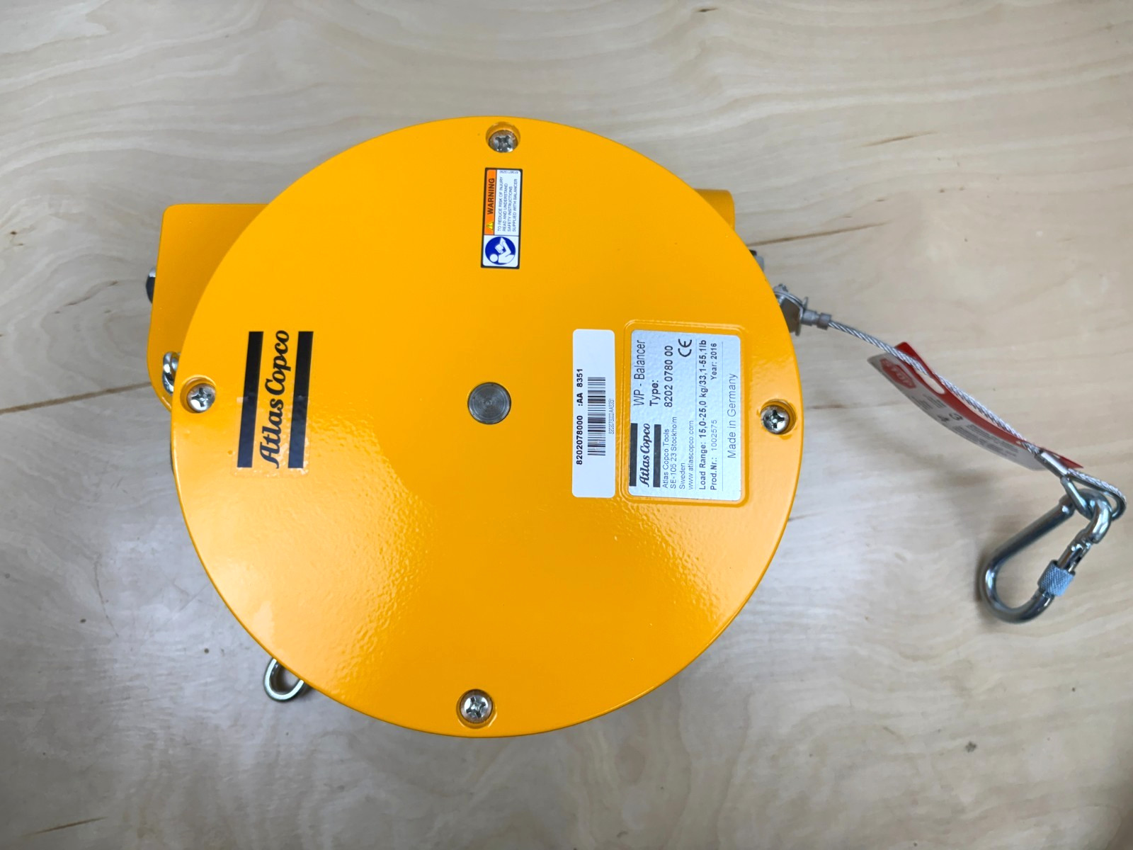Atlas Copco 8202 0780 00 WP Balancer, 15 – 25 kg, 33.1 – 55.1 lbs, 8202078000