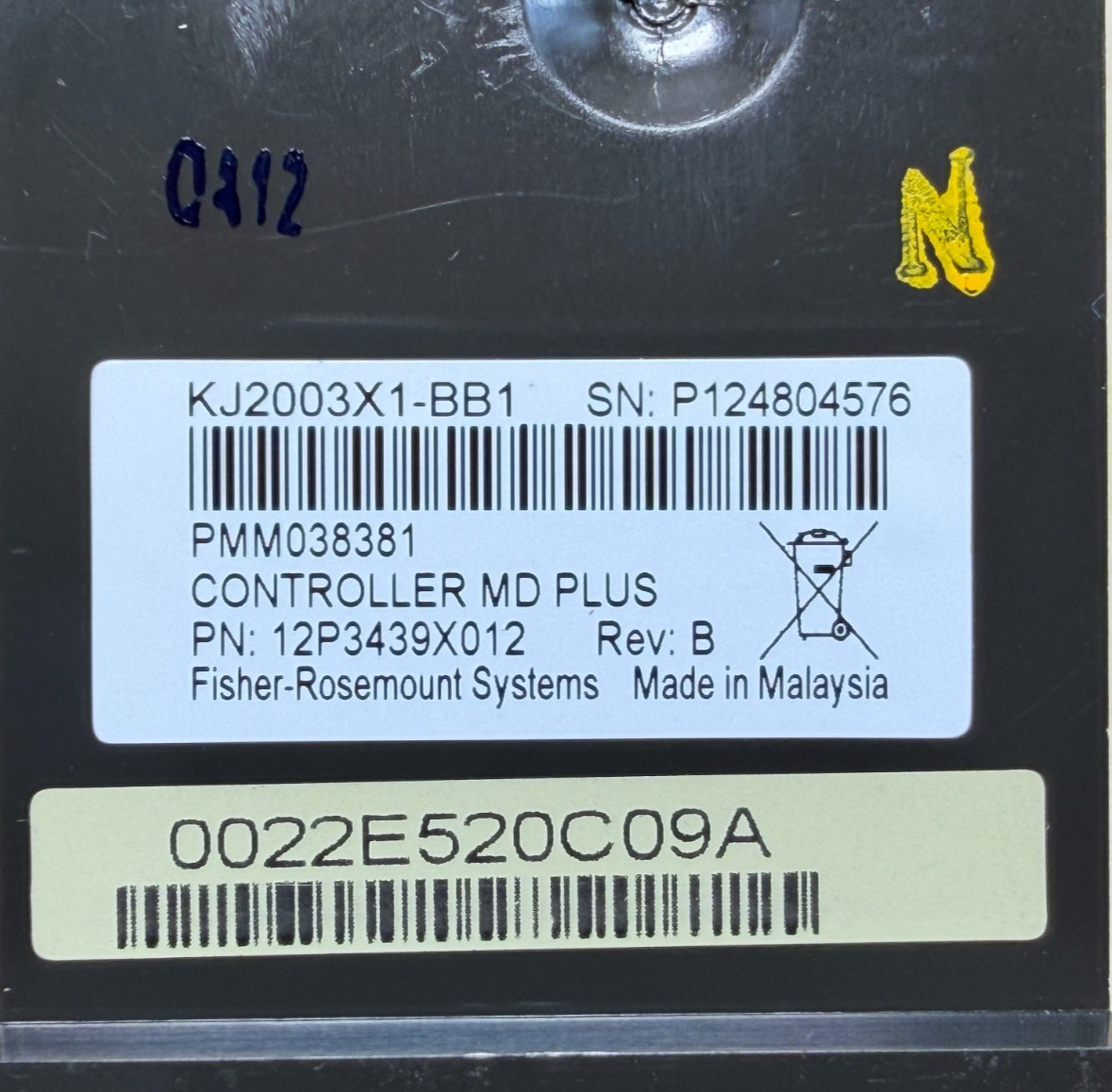 Emerson KJ2003X1-BB1 Controller MD Plus, 12P3439X012