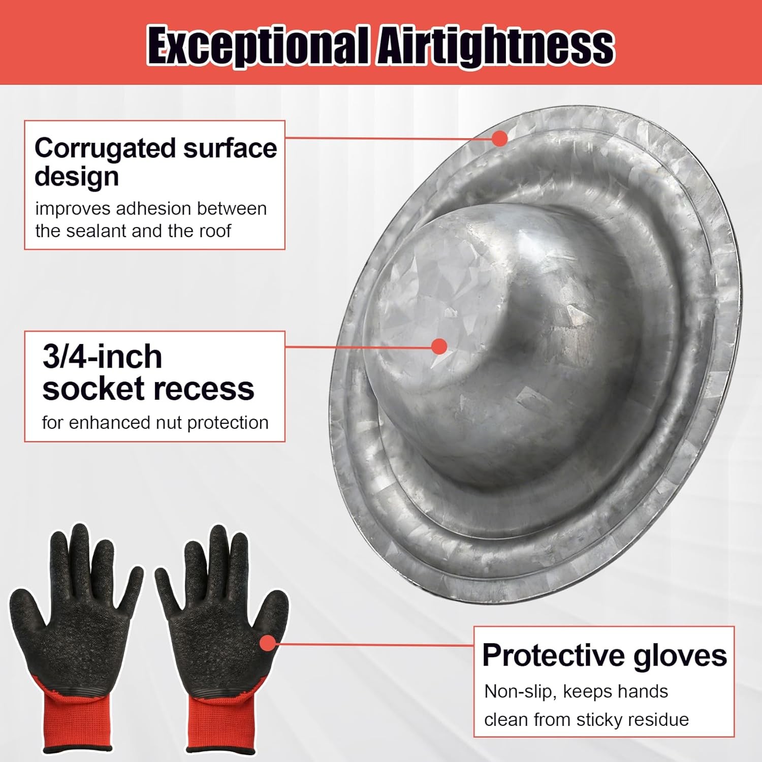 100 Pack Galvalume Metal Roof Screw Caps Rustproof Waterproof Roofing Screw Caps