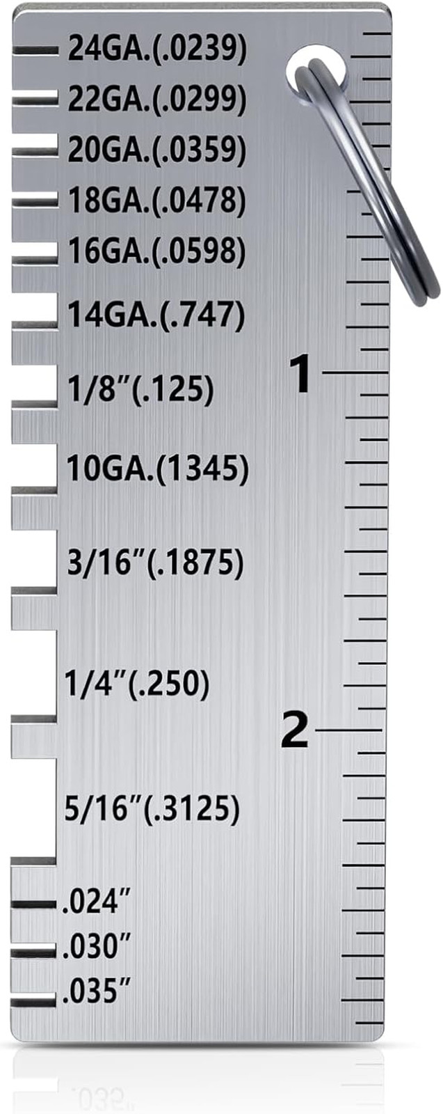 Portable Metal Sheet Thickness Gauge- Stainless Steel Plated Size Inspection Too
