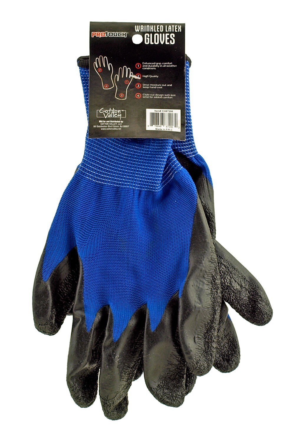 PROTOUCH WRINKLED LATEX WORKING GLOVES 3 COLORS ( 3 pair of gloves )