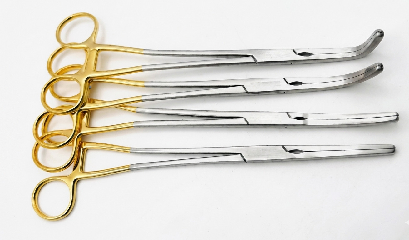 Set of 4 Zeppelin Z Hysterectomy Clamps TC OB/GYN Gynecology Surgical Forceps