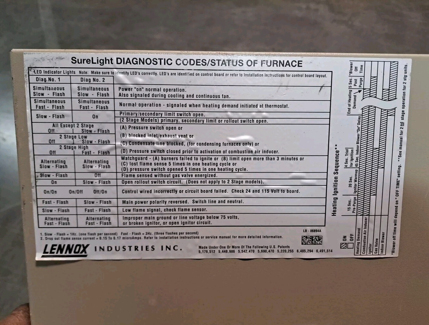 Lennox SureLight 97L4801 / 50A62-121 Furnace Control Circuit Board