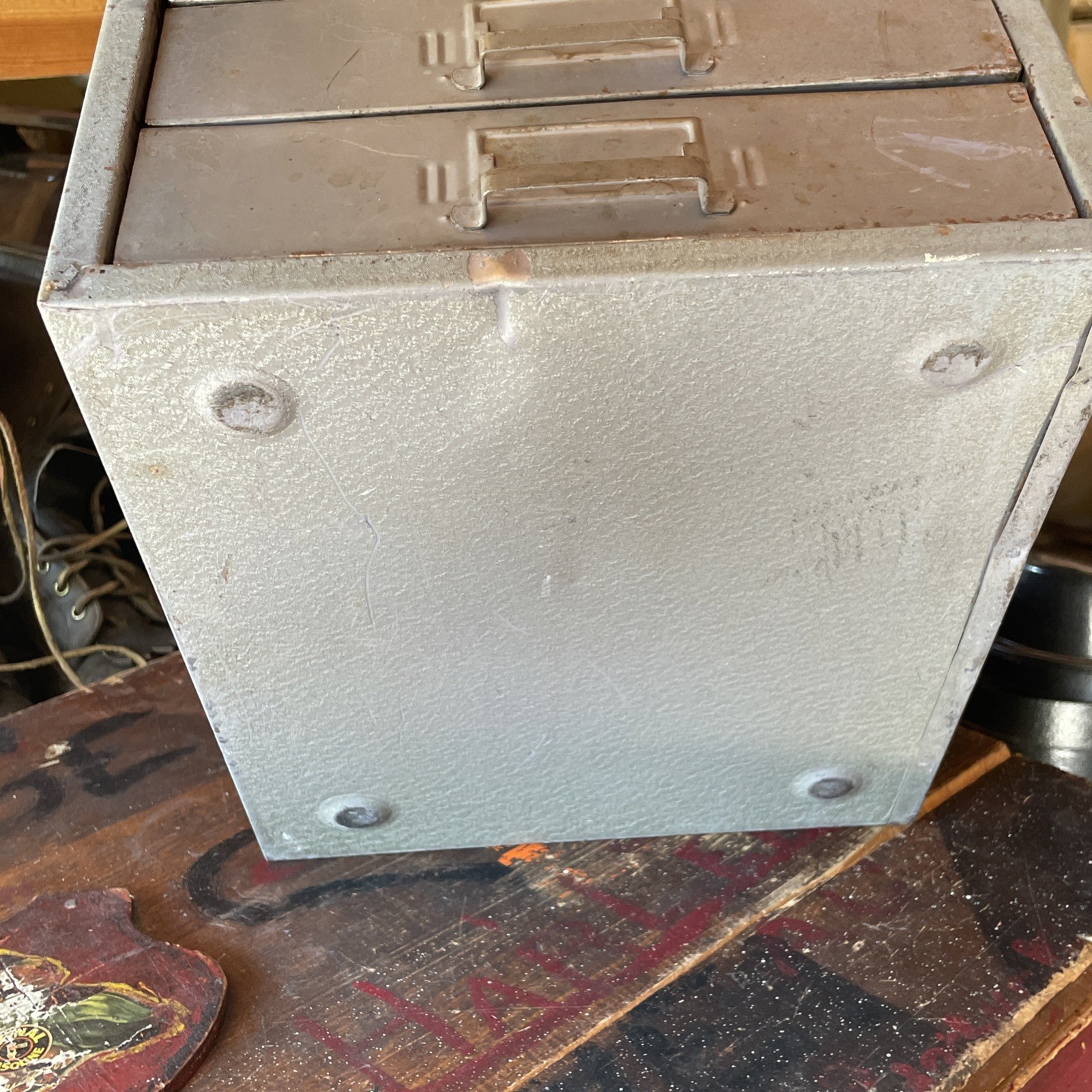 Vtg Union Chest 410 4 Drawer Utility Cabinet Storage Battleship Grey Industrial
