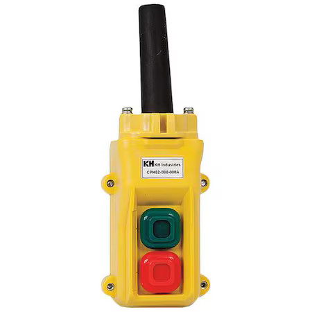 Kh Industries Cph02-B00-000A Pendantcntrlstation, Deadend, 2Buttn, Ylw