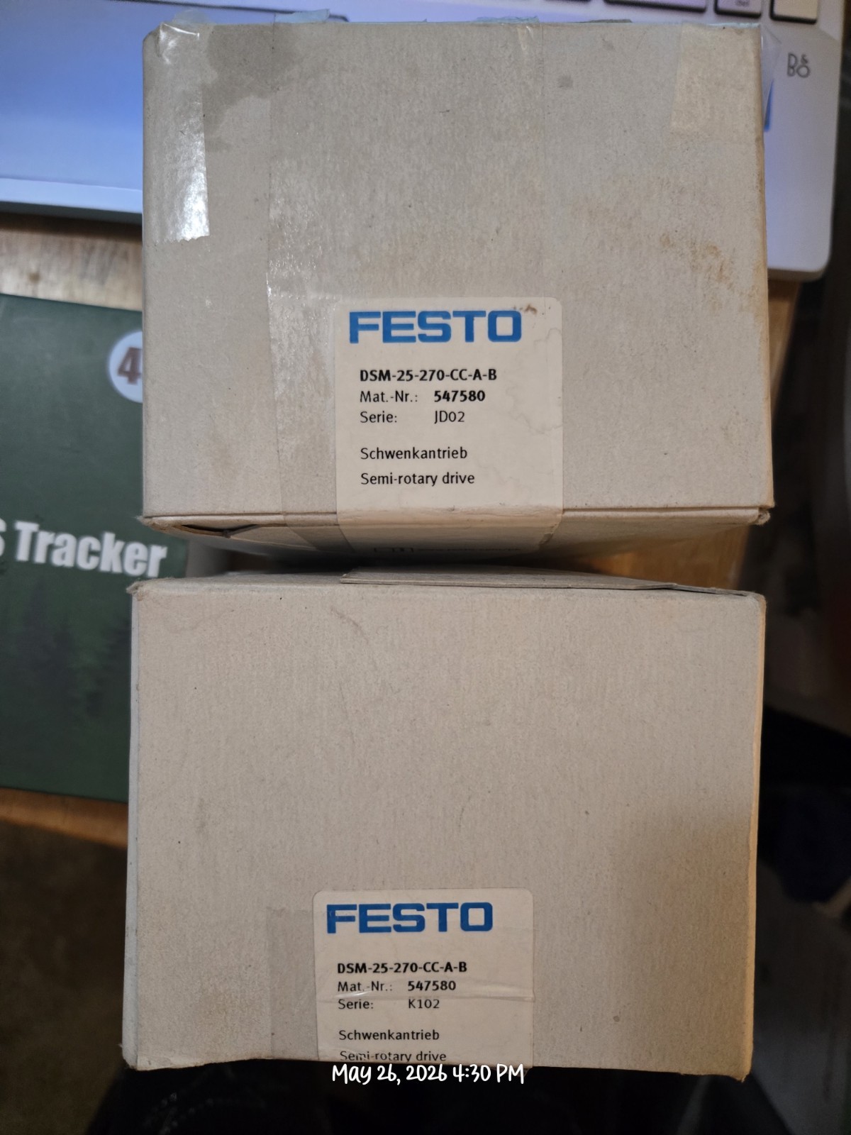 Festo DSM-25-270-CC-A-B Double Rack Semi-Rotary Actuator 270 Degree