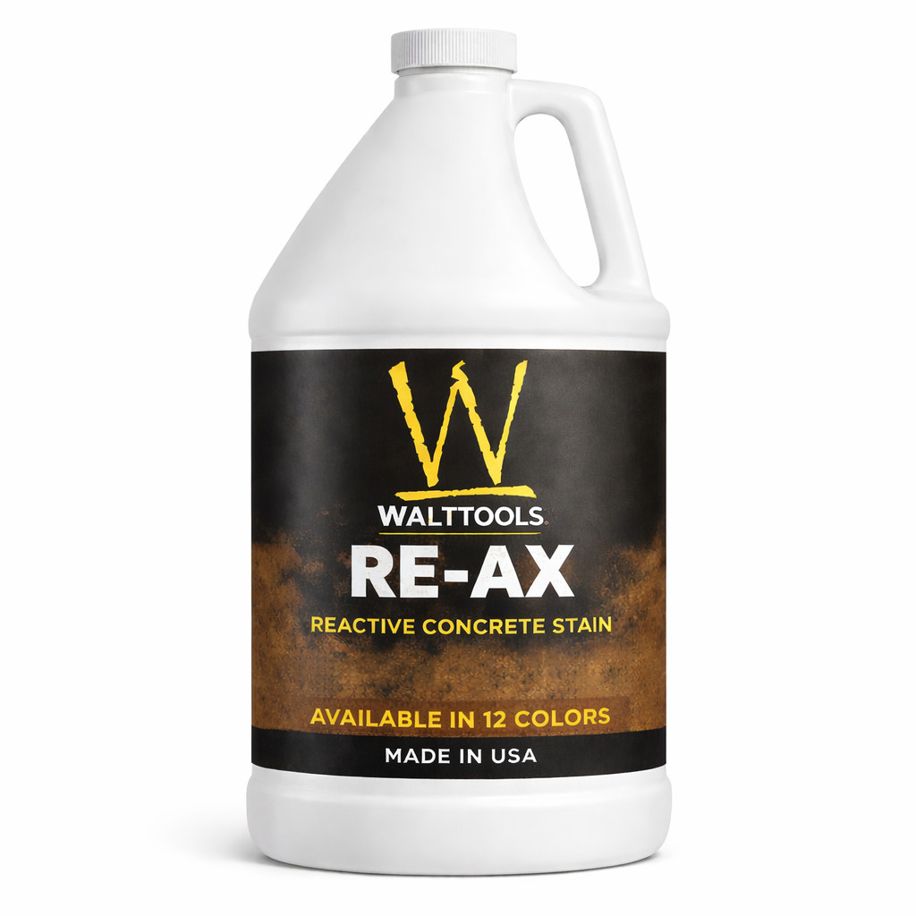 Walttools Re-Ax Reactive Concrete Stain 1 GAL (Antique Teal) 12 Colors Available