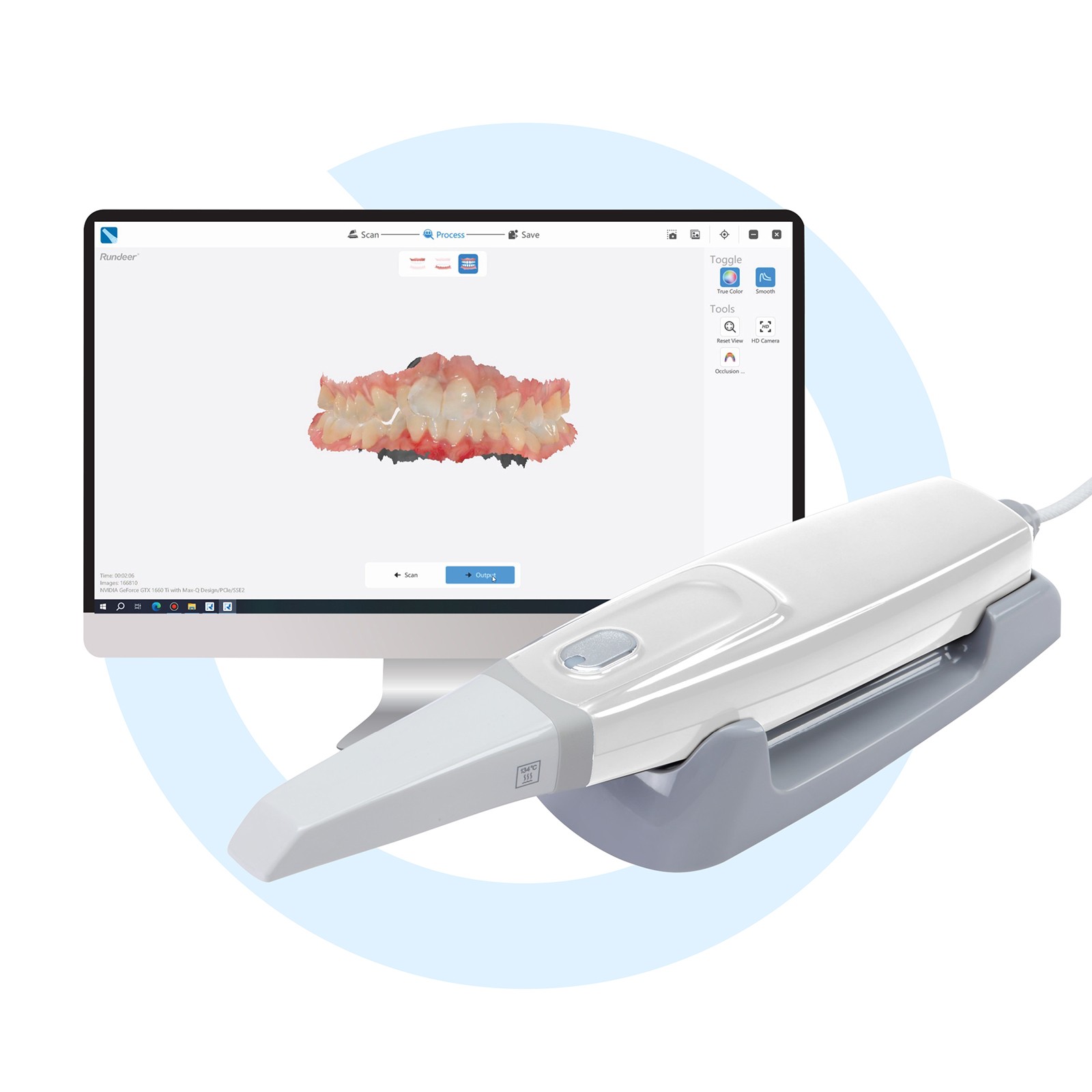 Dental Intra-oral 3D Scanner – 3D Aoralscan 3 Wired with Scanning SW