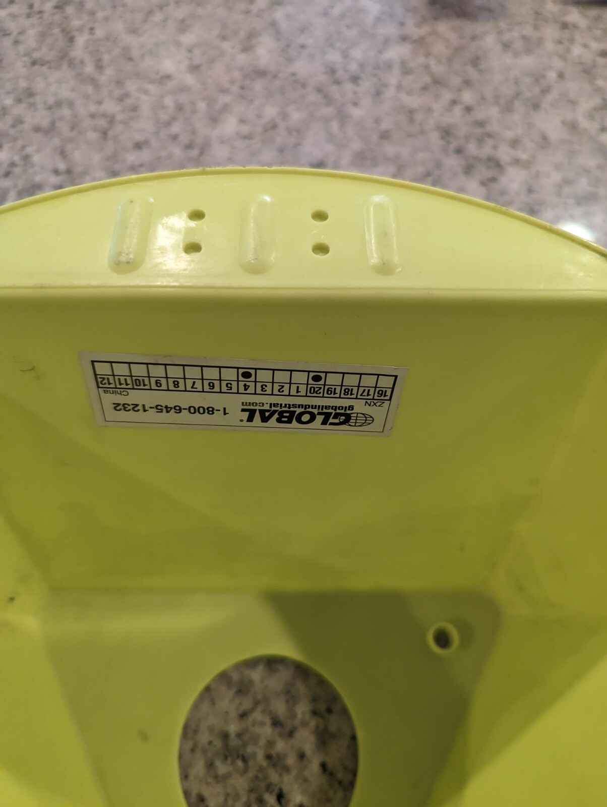 Inventory Control Cone w/ Dry Erase Decals Polypropylene Yellow 412434