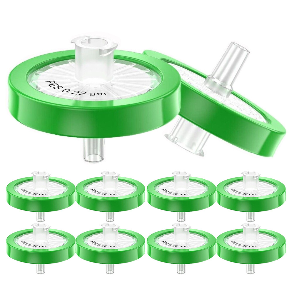 Syringe Filters 0.22um Sterile PES,33mm,Hydrophilic,Lab Filters,Sample Prep,10Pk