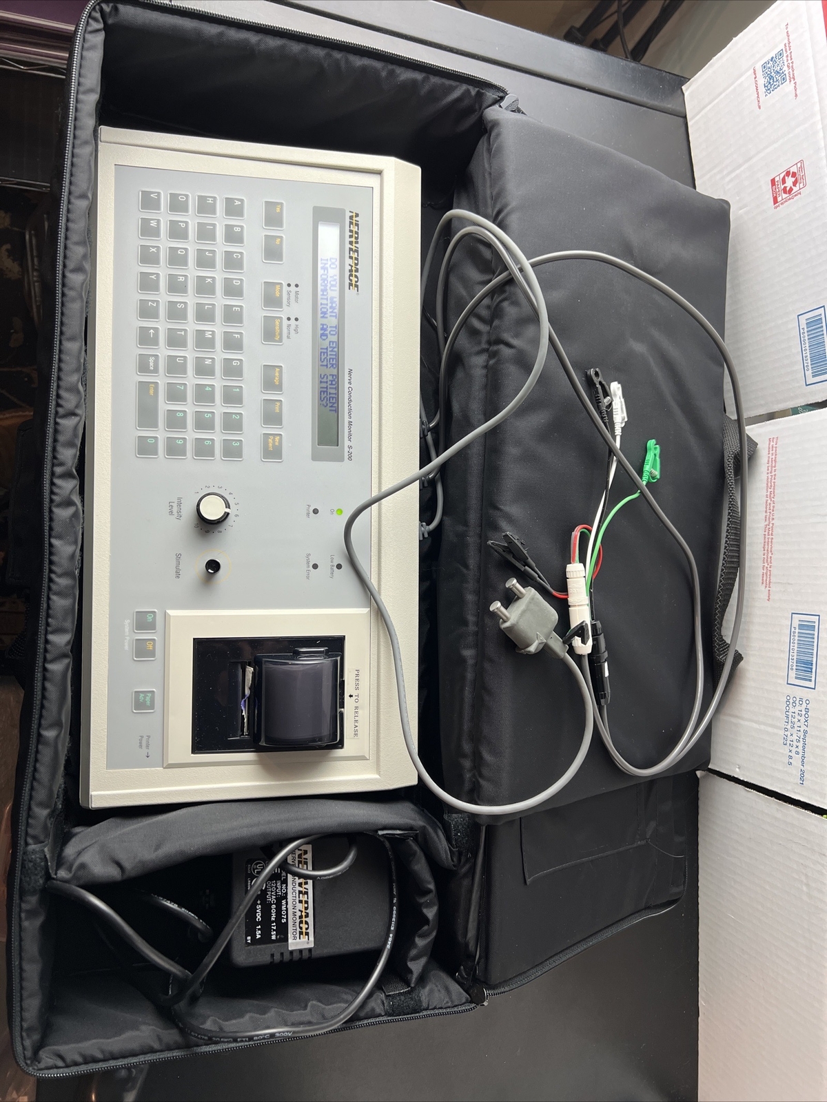 Neuroton NERVEPACE S-200 Nerve Conduction Monitor W/ Adapter BAG