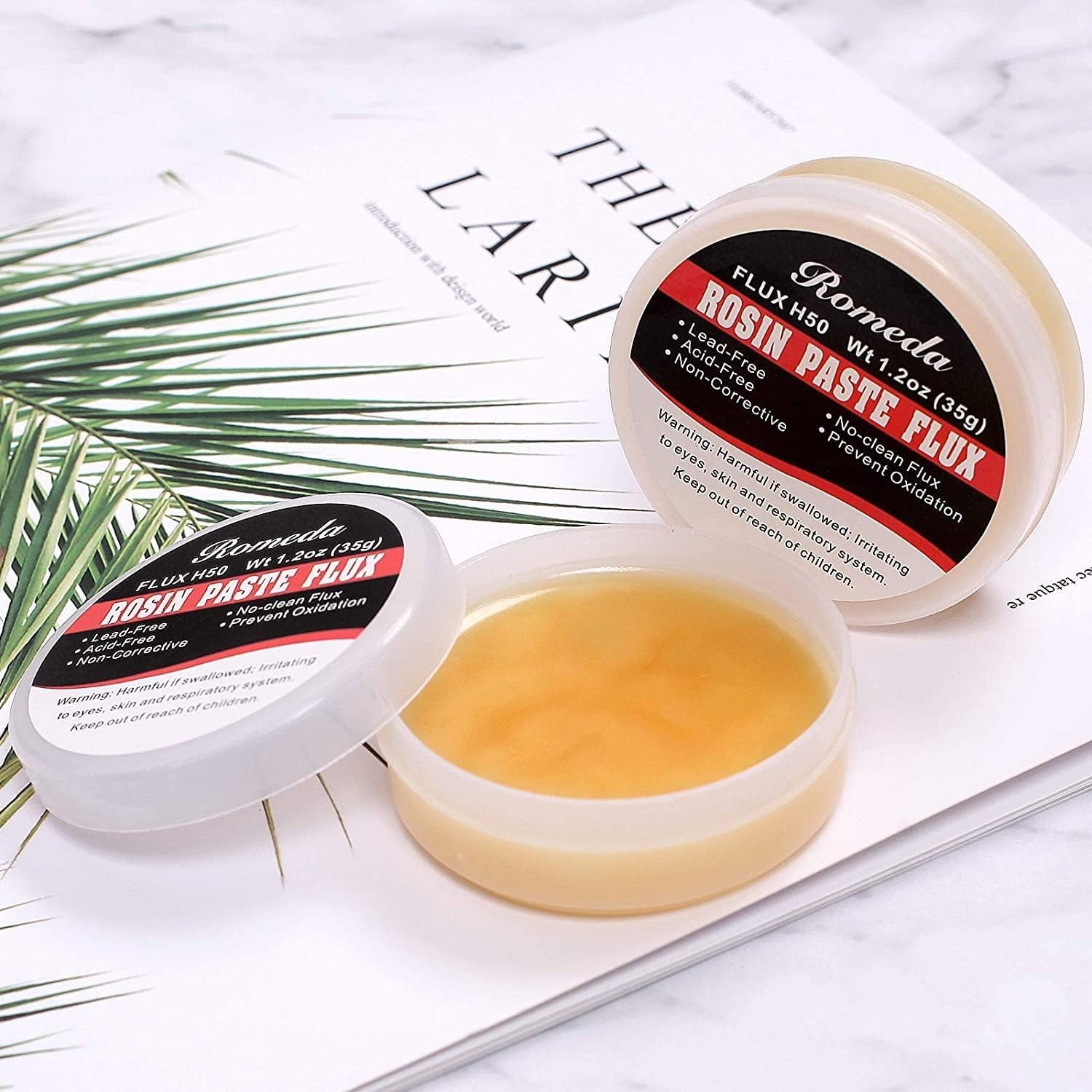 2 Jar Solder Flux, Flux for Soldering, Rosin Soldering Flux Paste for Lead-Free