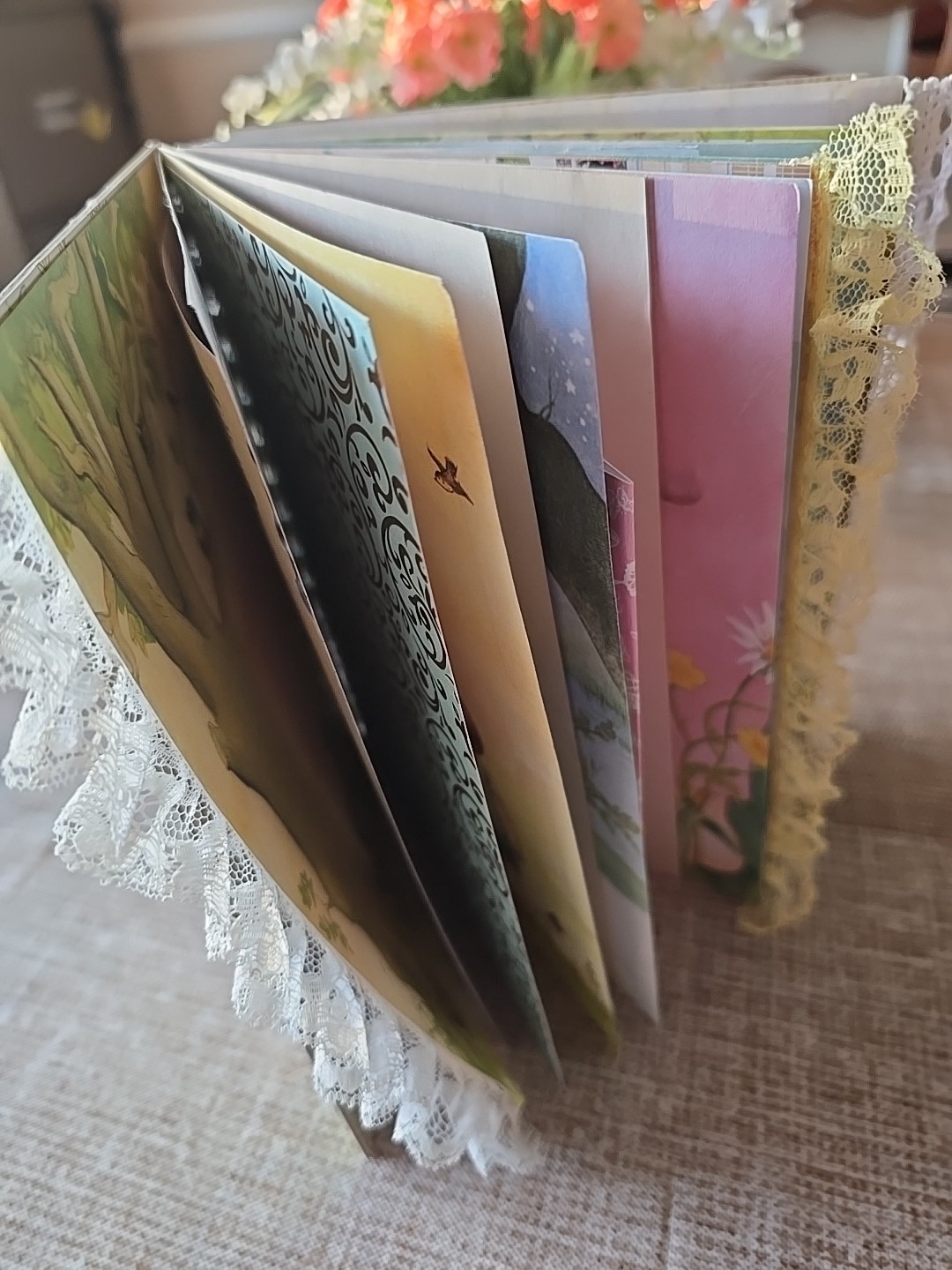 LGB About God Hardcover Junk Journal Wire Bound Scrapbook Vintage Upcycled Book
