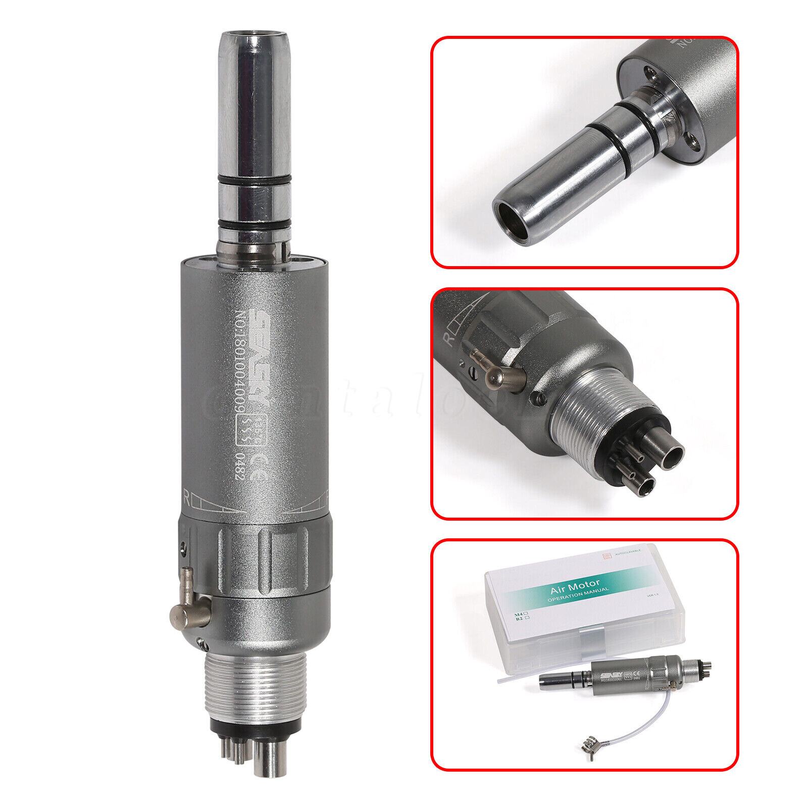 Dental Straight Handpiece Nosecone & Air Motor 4H fit NSK Low Slow Speed YP4 Jm