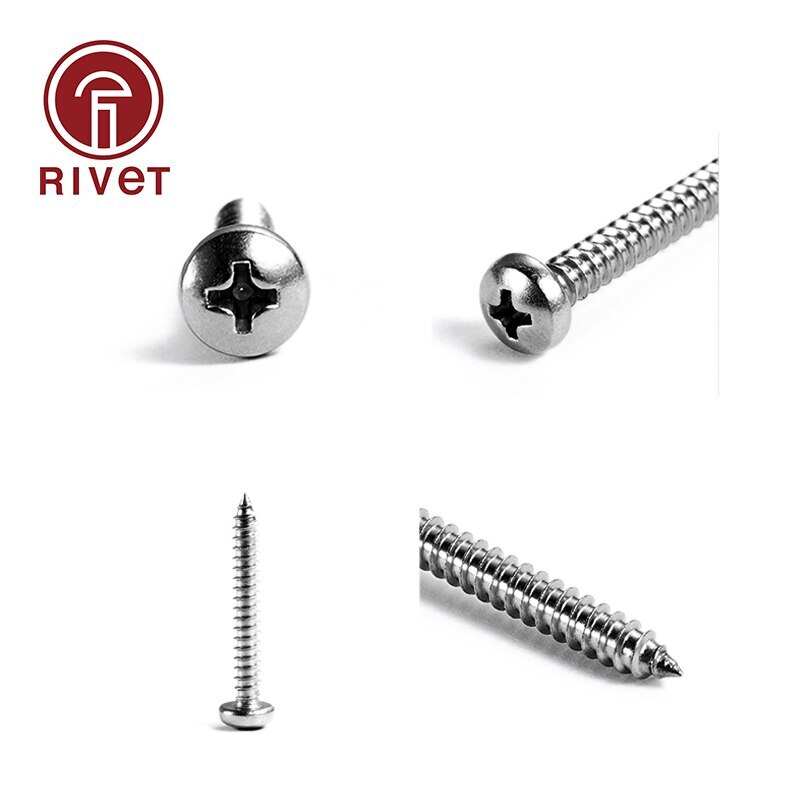 316 A4-70 Phillips Pan Round Head Self Tapping Wood Screw GB845 DIN EN ISO 7049