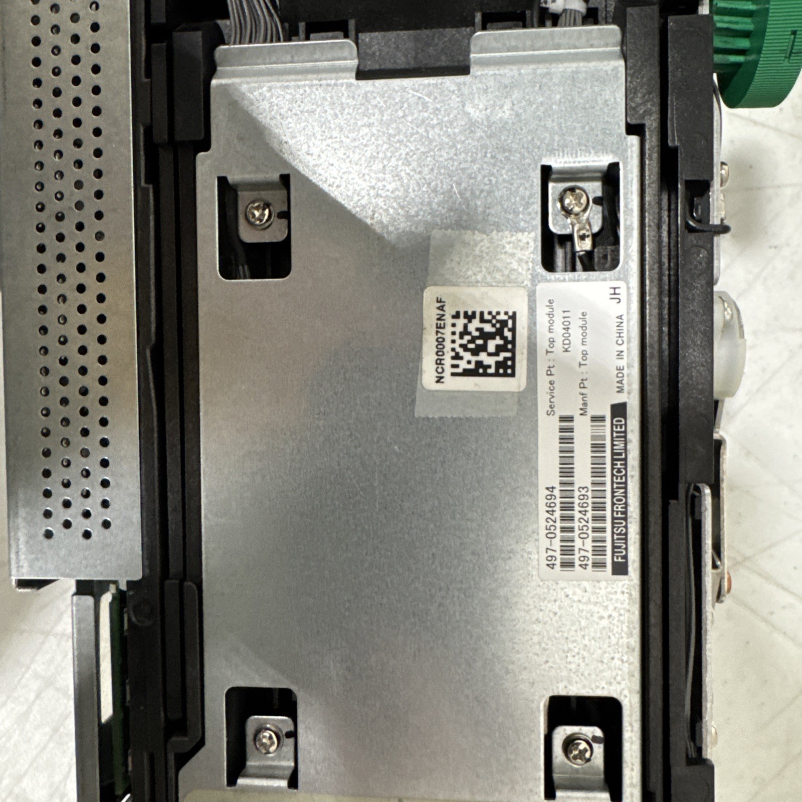 FUJITSU GSR50 CASH HANDLING TOP MODULE KD04011, 497-0524694