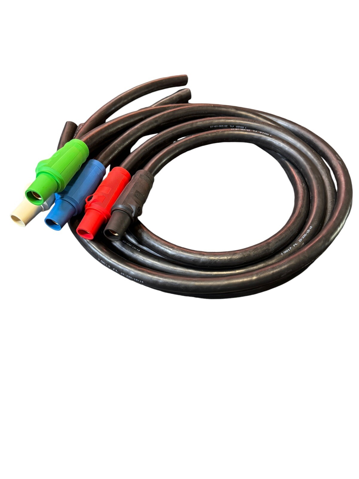 400A Cam-lock Generator (5) Female Pigtails (1 Set) (4/0 Type W) 240v Delta