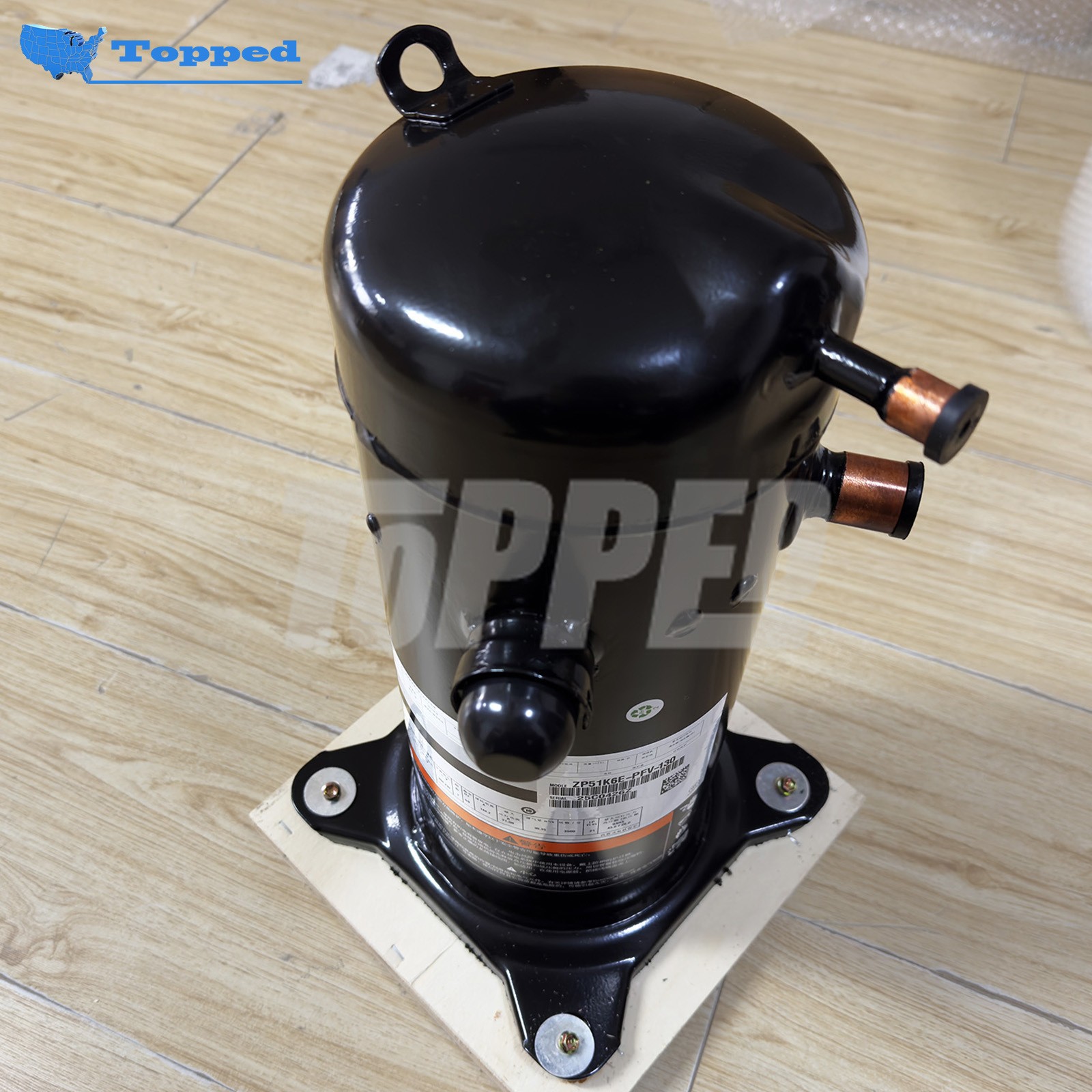 New Scroll Compressor 208-230V 1PH 4-4.9 Tons R410A for Copeland ZP51K6E-PFV-130