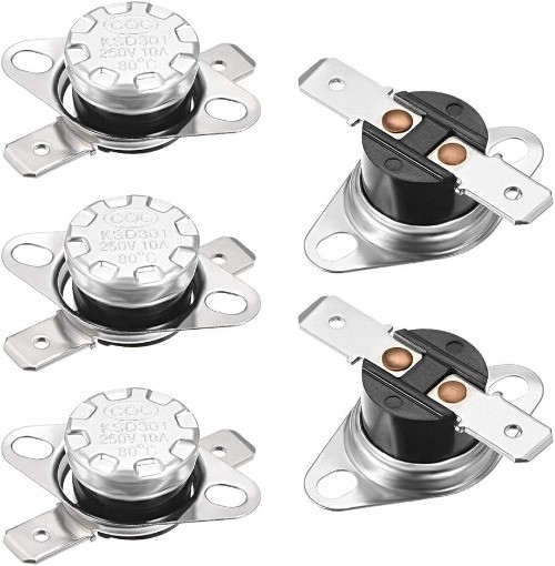 KSD301 Thermostat 80°C/176°F 10A Normally Closed N.C Adjust Number of Items: 5