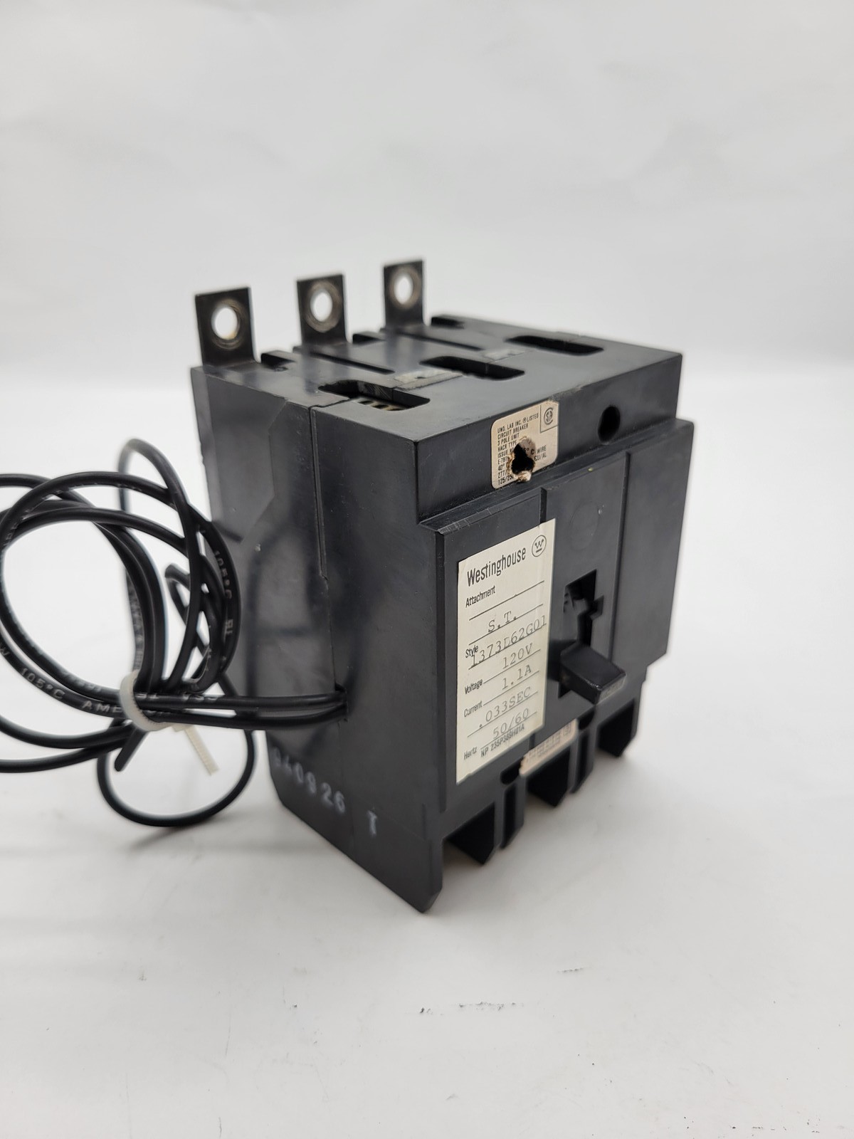 Westinghouse GHB3080 Shunt Trip Bolt-On Circuit Breaker 80A 3P 480/277V 14KA GHB