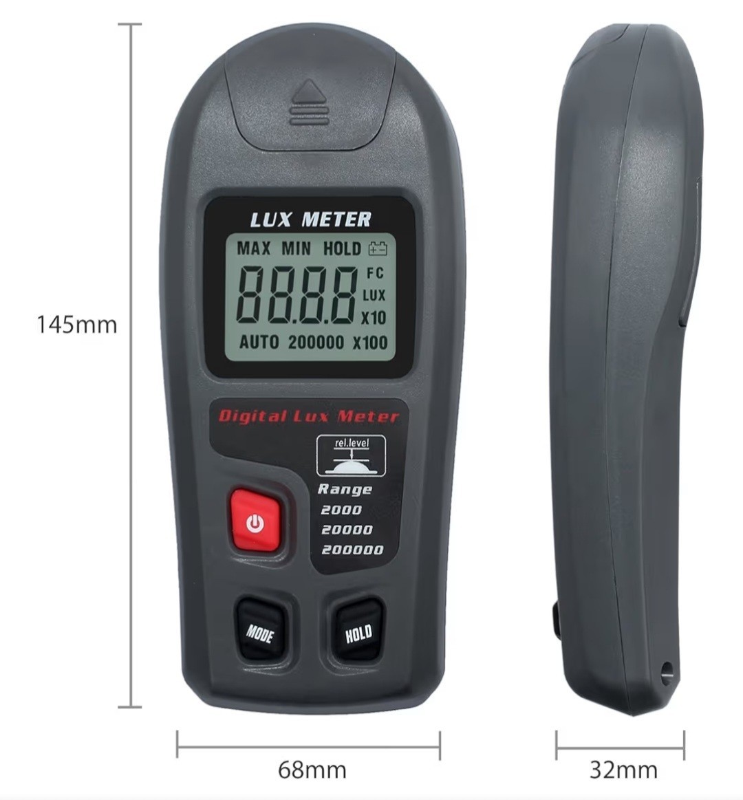 Digital Luxmeters Light Lux Meter Photometers High Accuracy 4% with LCD