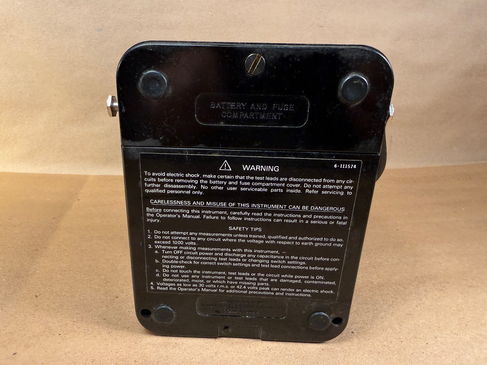 Simpson 260 Series 7P VOM Untested – Volt-Ohm-Millammeter Voltmeter Multimeter