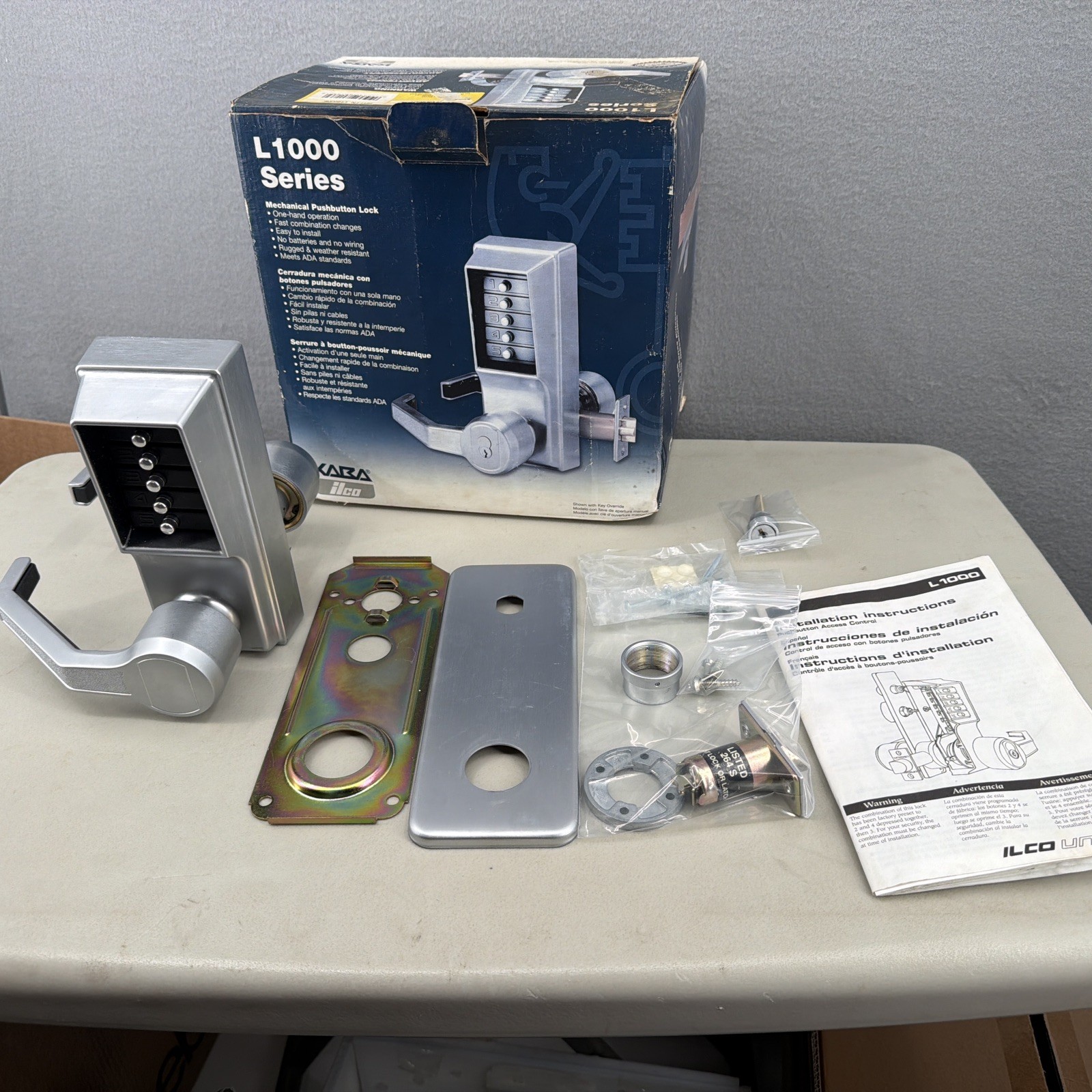 ILCO Unican L1000 Series LL1011-26D-41 Door Lock Satin Chrome