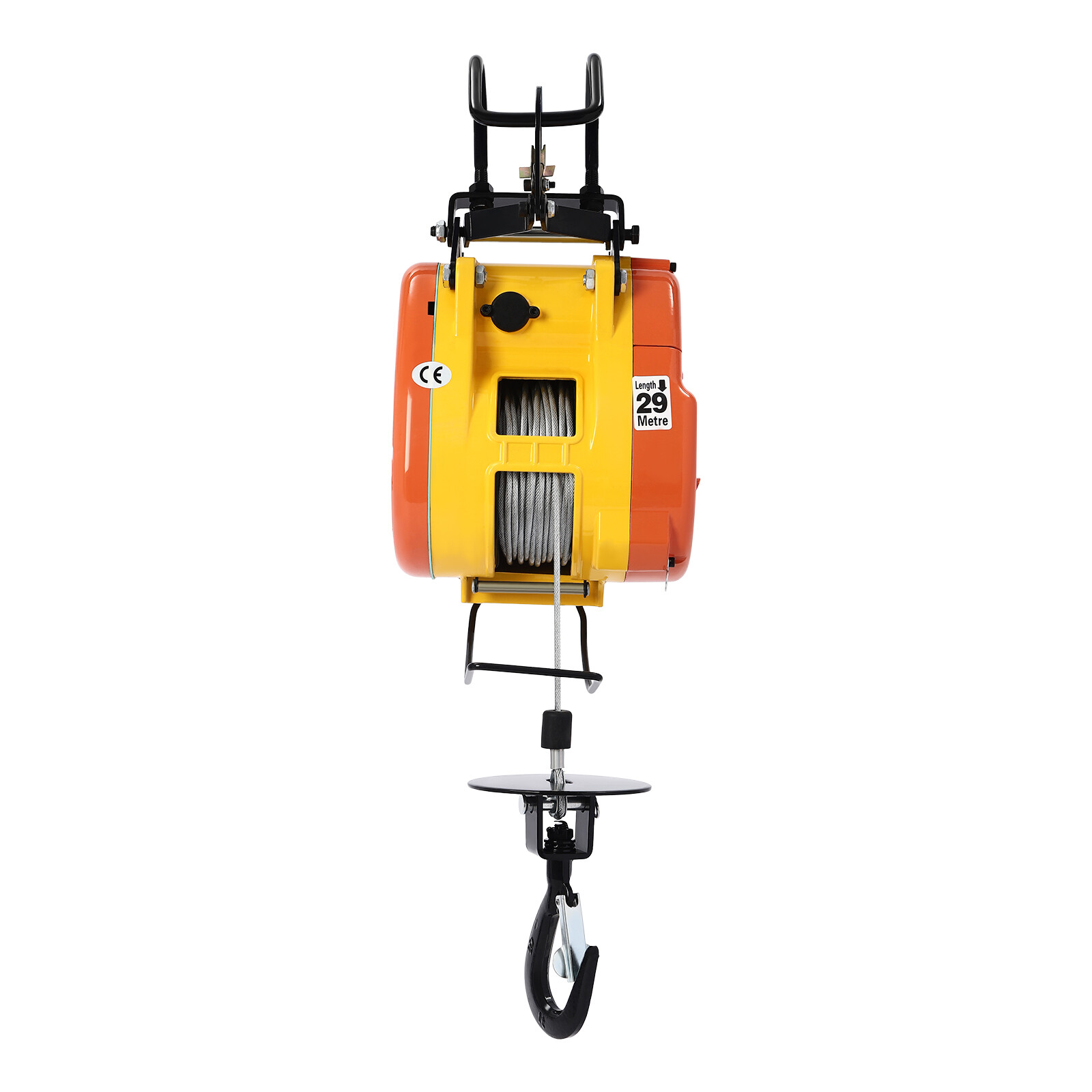 1300W 500lbs Electric Hoist 95ft Lifting Crane Winch w/Wired Remote Control 110V