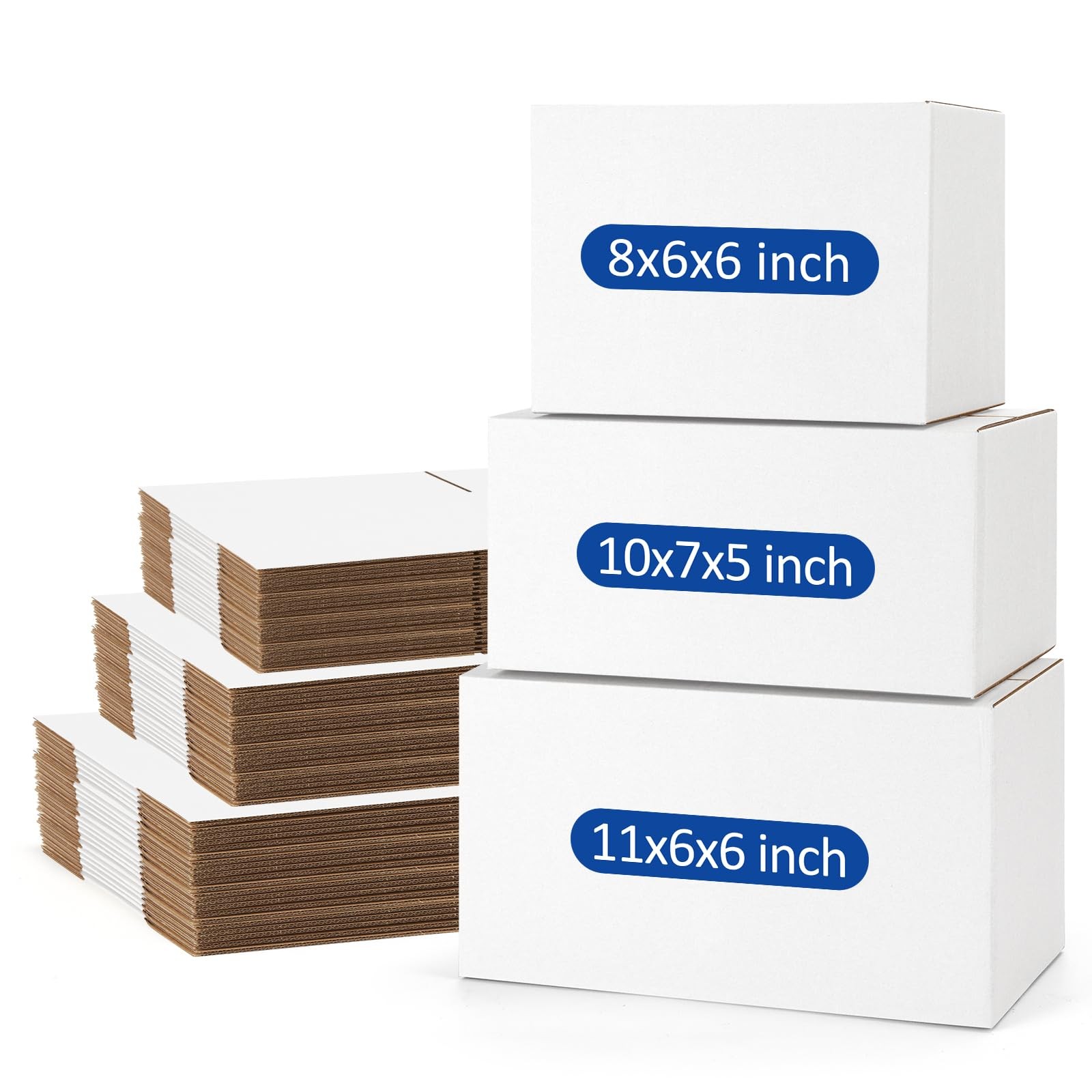 Assorted-Sizes-Shipping-Boxes-45-Pack: 8x6x6 & 10x7x5 & 11x6x6 Small-Shipping…