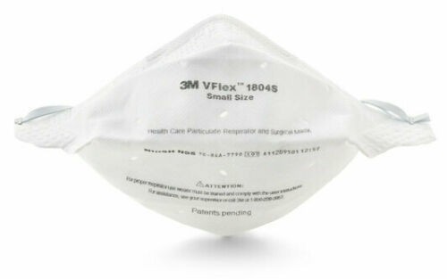15/Pack3M VFlex 1804S Particulate Respirator N95 Small Surgical Face Mask f/s
