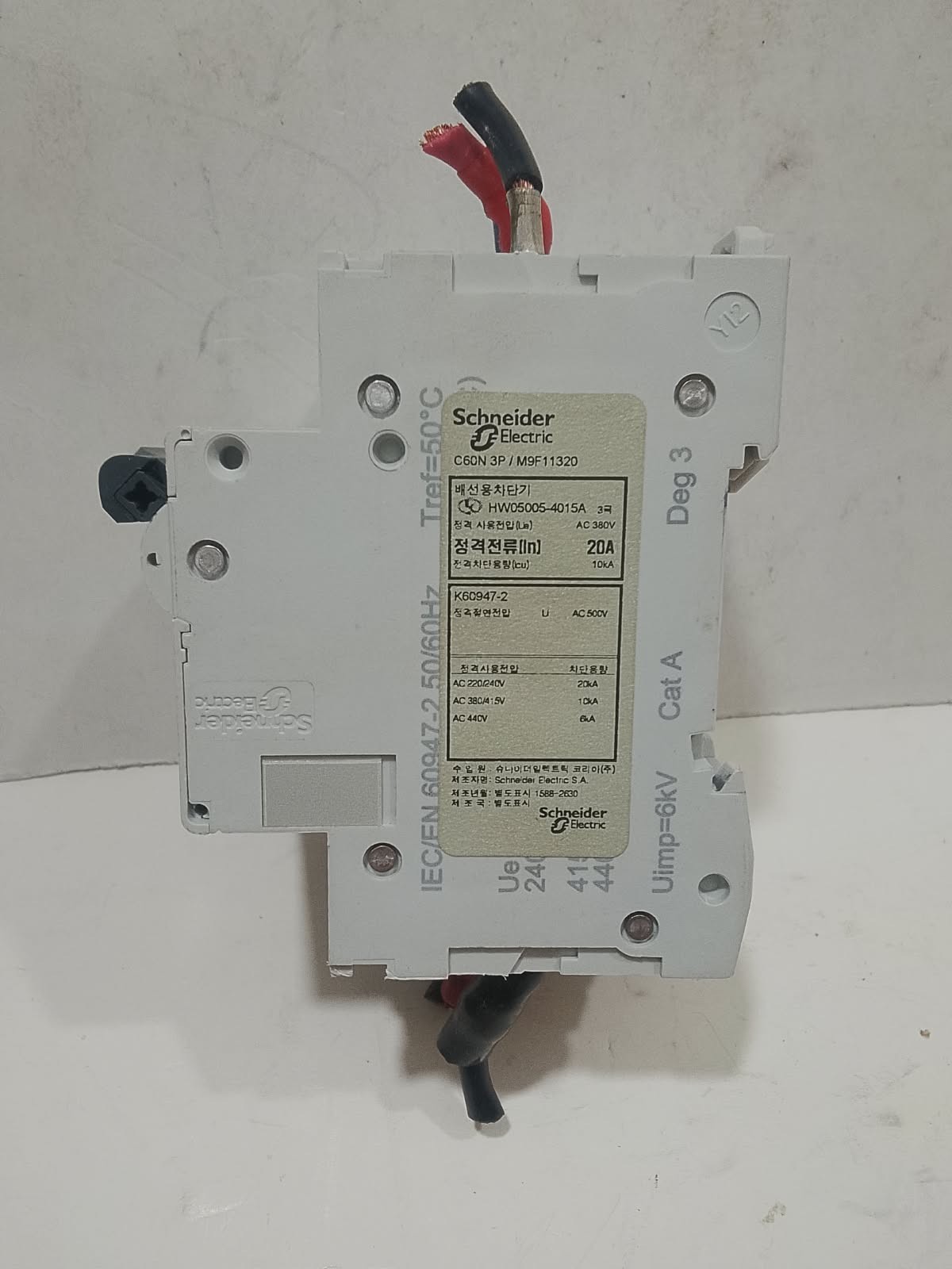LOT Of 3PCS SCHNEIDER controller M9F11320 C60N 3P C20A MADE IN BULGARIA