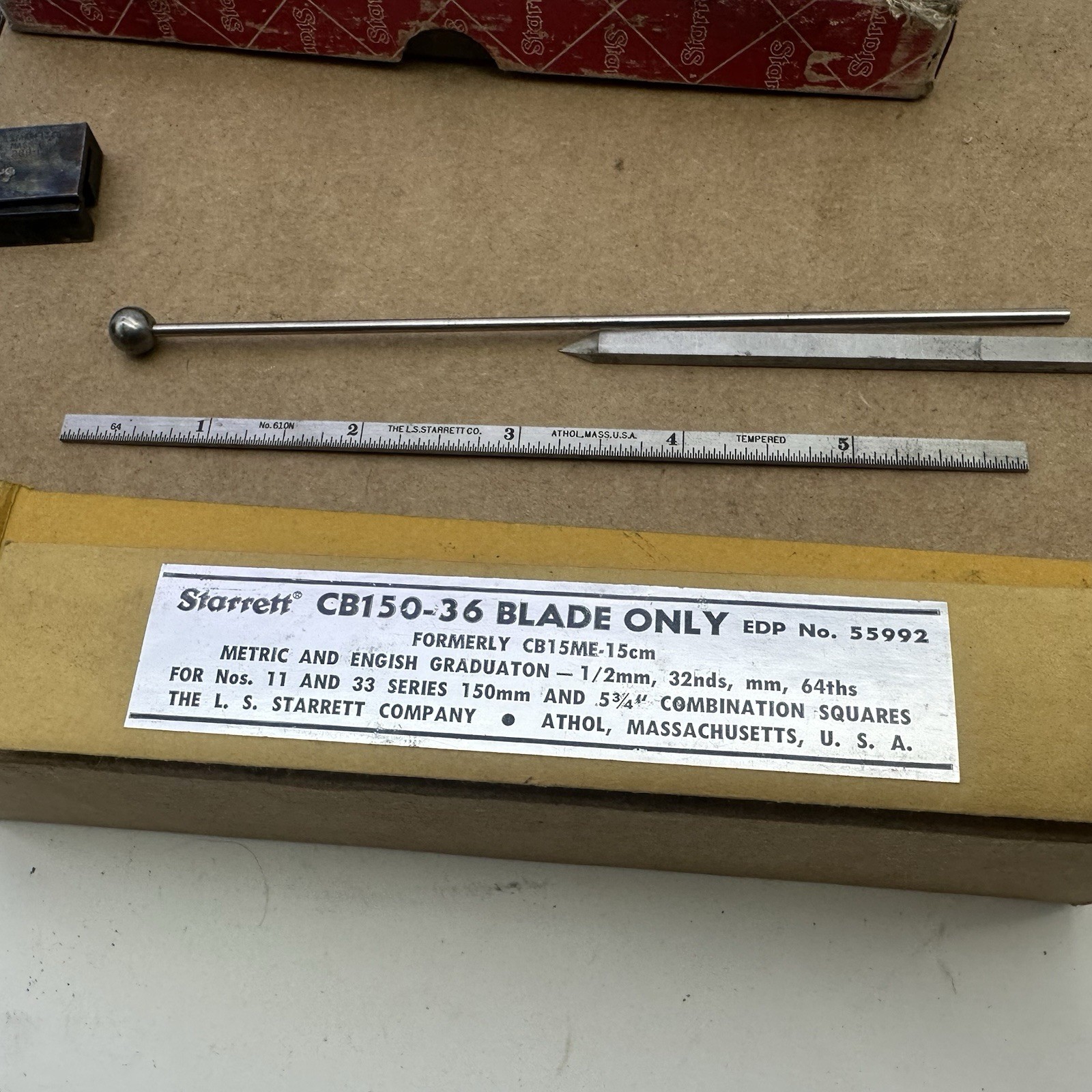 Starrett No. 289C – Height and Depth gage Attachments – Complete Set – Very good