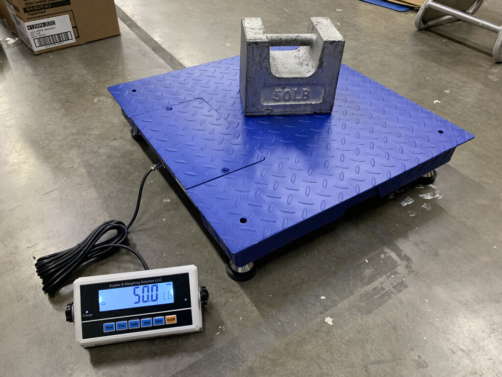 NTEP 1000 lb 0.2 lb 2’x2′ Heavy Duty Floor Scale industrial warehouse