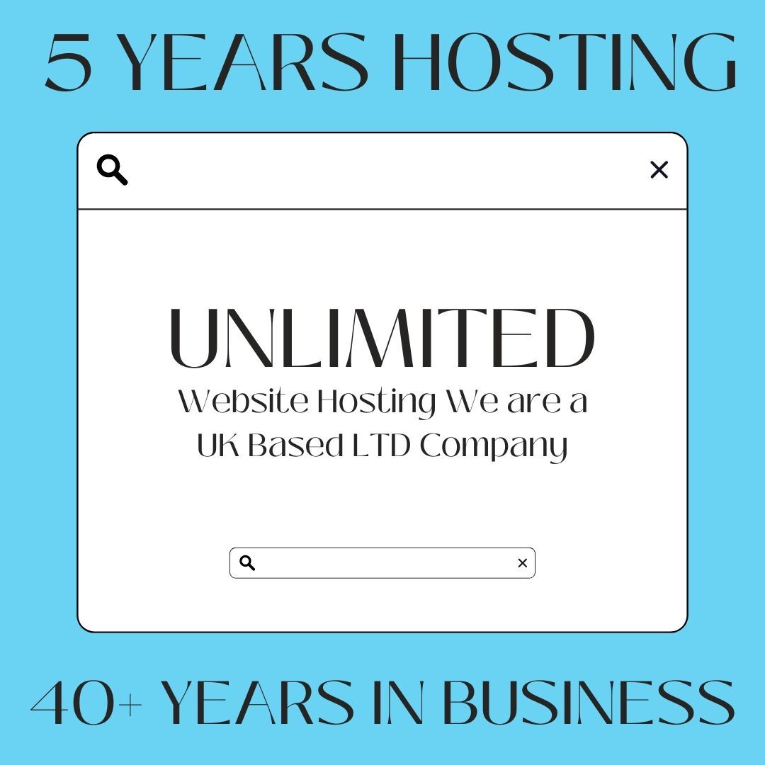 5 Years Unlimited UK Website HOSTING / Linux / Windows / WordPress UK Based