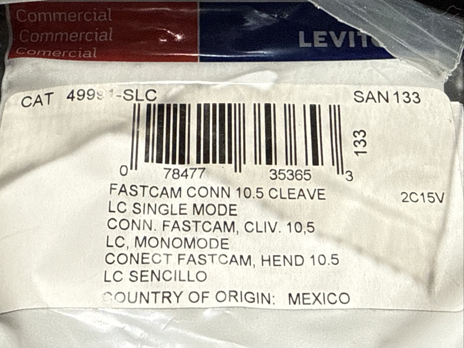 Leviton 49991-SLC FastCAM LC Singlemode Fiber Connector Blue | Lot of 25