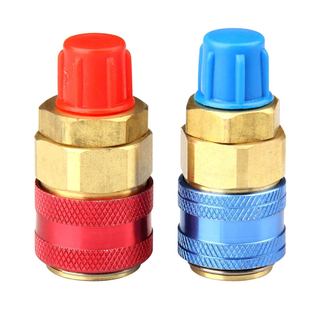 R134A A/C Quick Coupler Adapter Car High & Low Side HVAC SAE Male Flare Fitting
