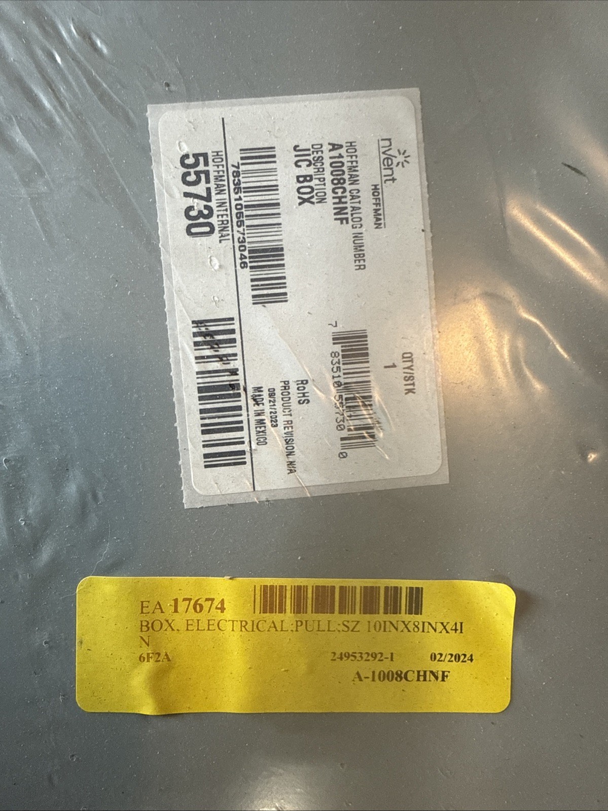 Hoffman Enclosure 55730 JIC Box 10”x8”x4” Metal