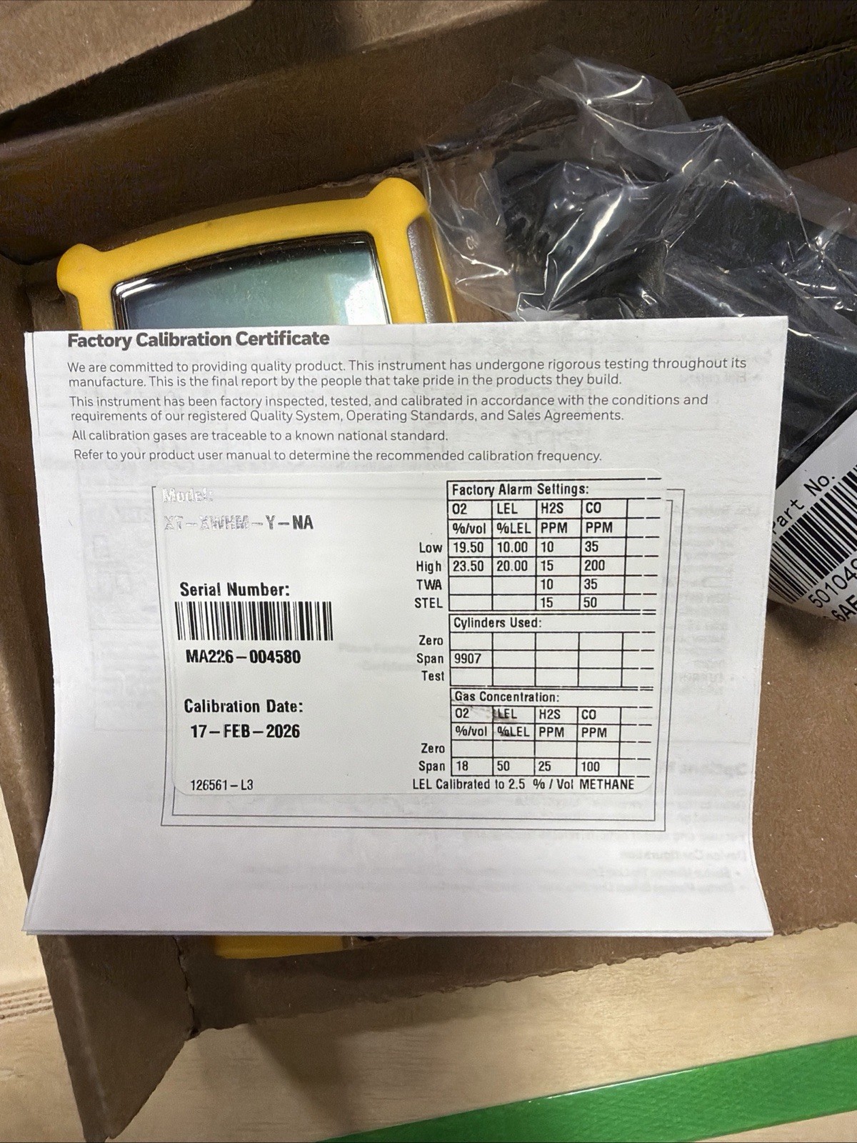 Honeywell BW Gas Alert Max XT II – CH₄ O₂ CO H₂S Detector Calibrated 2/16/2026